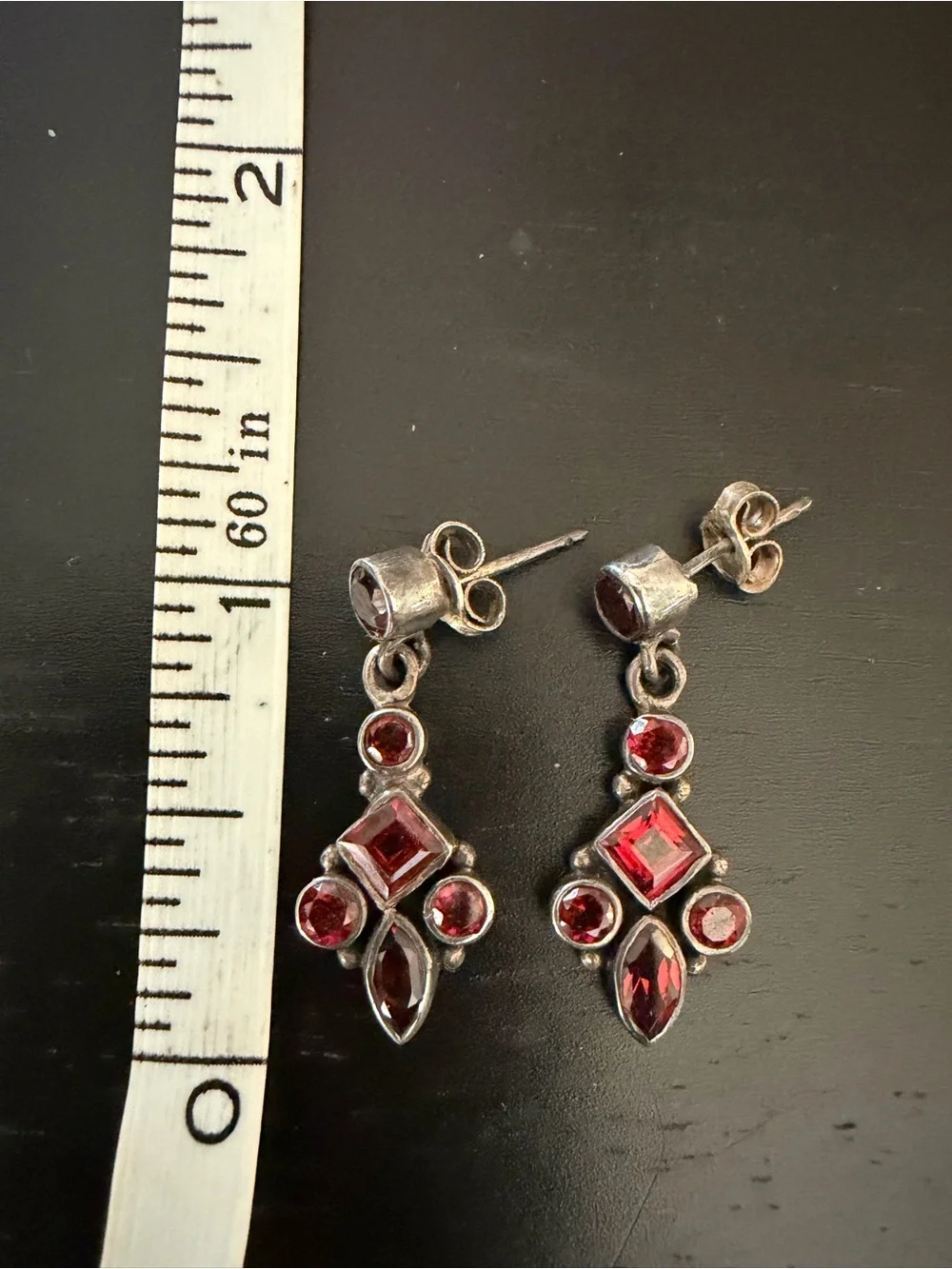 Red Crystal Drop Earrings - Vintage-Inspired Women Jewelry